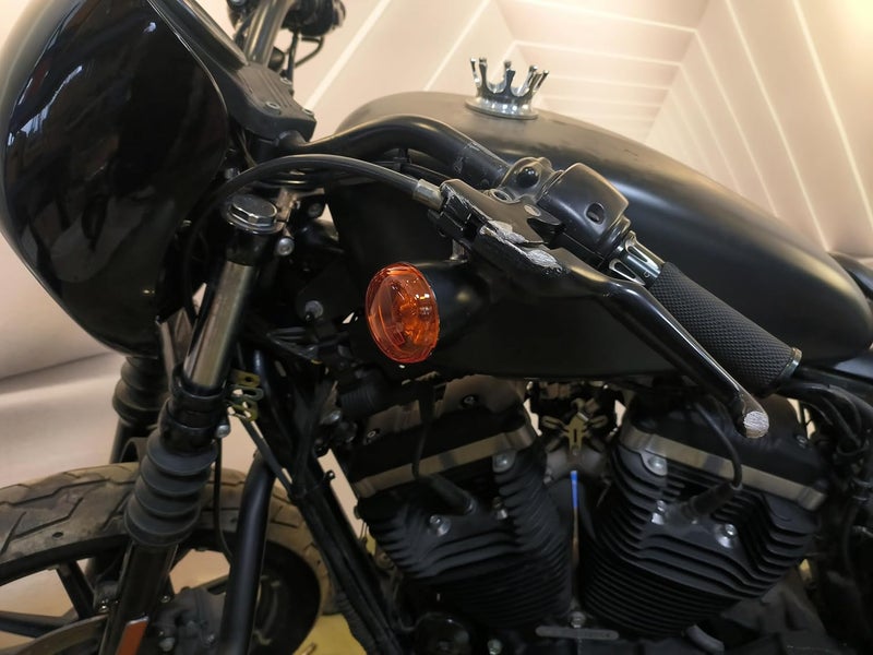 CARGLETRUE Turn Signal Light Lens Cover Front Rear Bullet Lights Fit For Harley Sportster 883 1200 Dyna Road Glide Street Glide (Orange) - Image 2